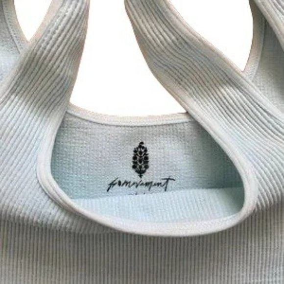 FREE PEOPLE HAPPINESS RUNS MINT GREEN SQUARE NECK CROP SZ: XS/S M/L NWOT - Picture 10 of 10